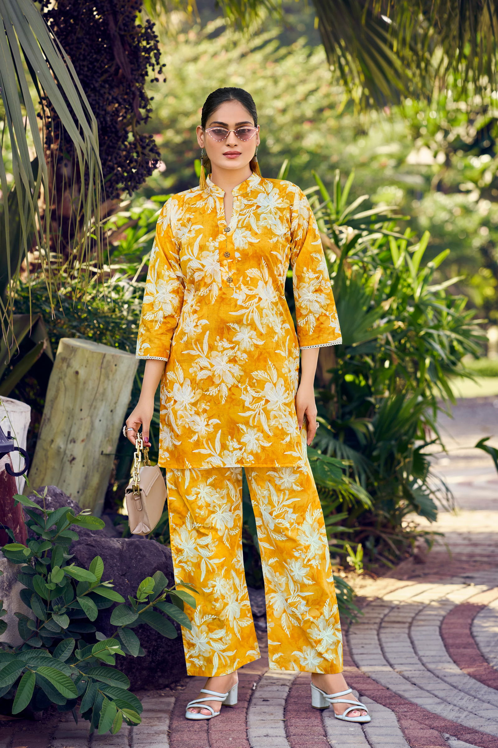 Cotton Beats Vol 2 by Ossm Cotton Foil Printed Co Ord Set Wholesale Online
